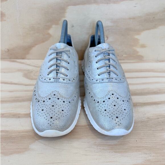 Cole Haan - ZeroGrand Wingtip - Oxford Sneakers- Silver - Women's - 8.5B -W10445 - Picture 2 of 9